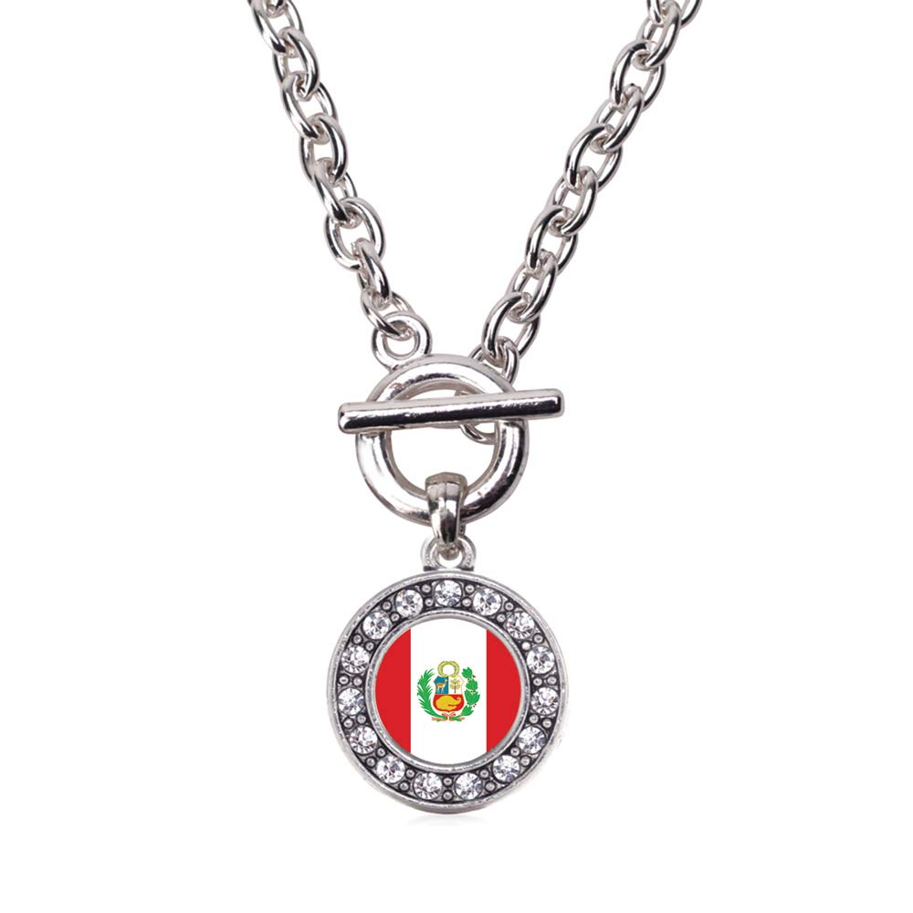 Inspired Silver - 18 Inch Sterling Silver Circle Charm Necklace with Cubic Zirconia, Dainty Layering Jewelry for Women, Perfect for Everyday Wear & Special Occasions