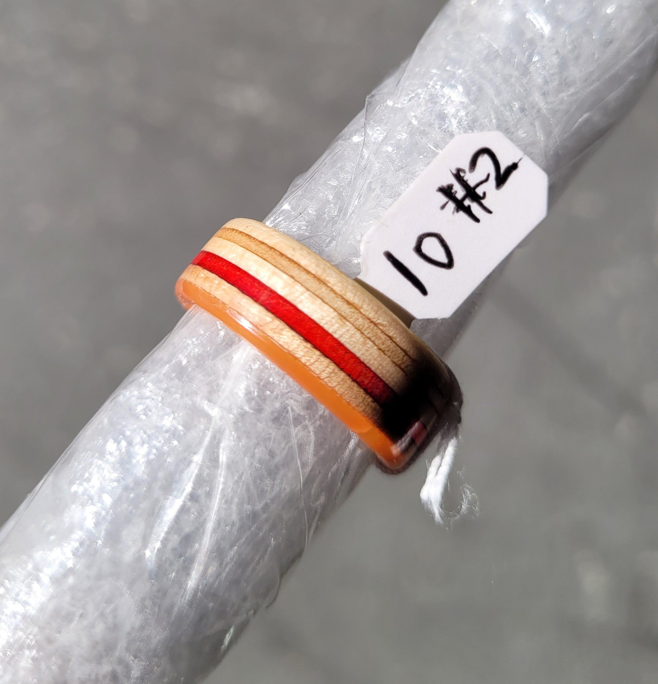Recycled Bo Tuff Skateboard Ring Size 10 - Eco-Friendly Durable Skateboarder Jewelry for Men & Women - Perfect for Skaters, Punk Fashion & Streetwear Accessories