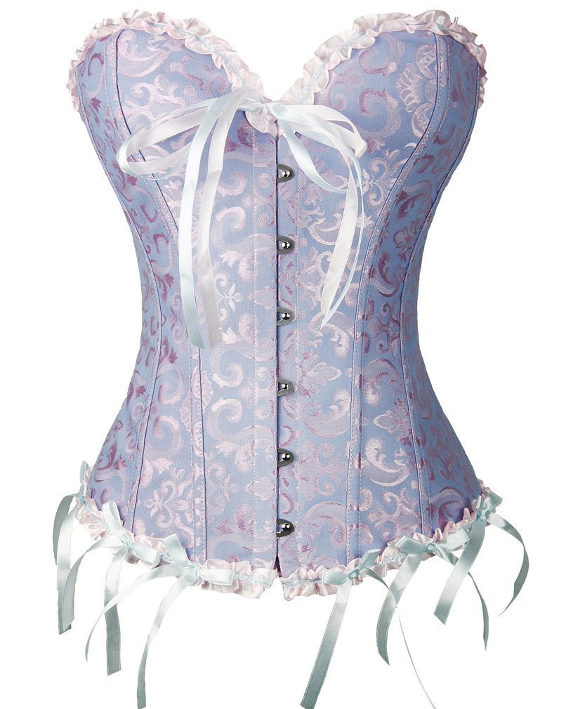 Charmian Women's Burlesque Brocade Corset Bustier - Elegant Wedding Bridal Lingerie for Dance Performances & Boudoir Photography