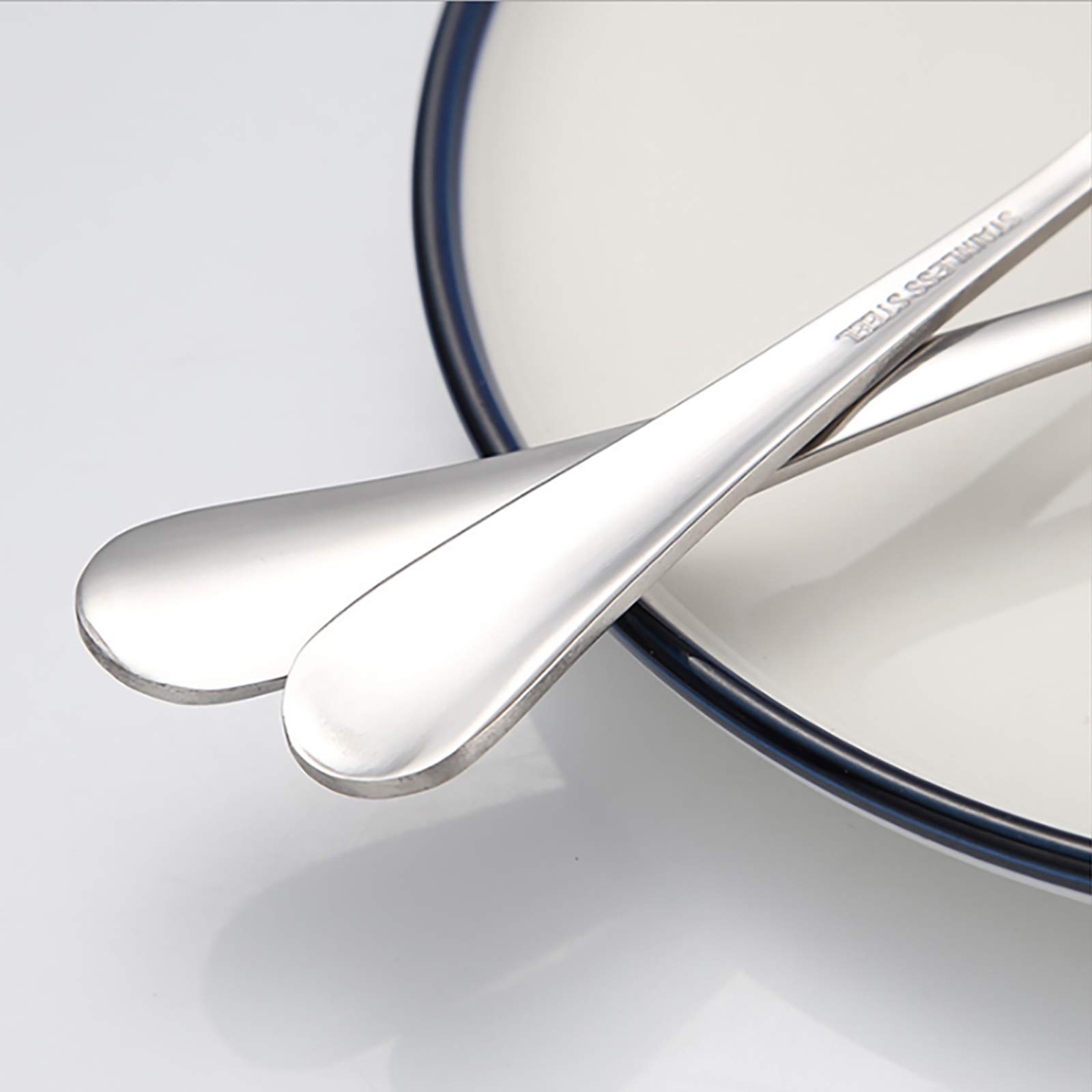 Premium VANRA 6-Piece Stainless Steel Dinner Forks Set - Heavy Duty 18/10 Silver Cutlery, 8 Inch Forks for Restaurant & Home Dining - Ideal for Dinner Parties, Weddings & Everyday Use