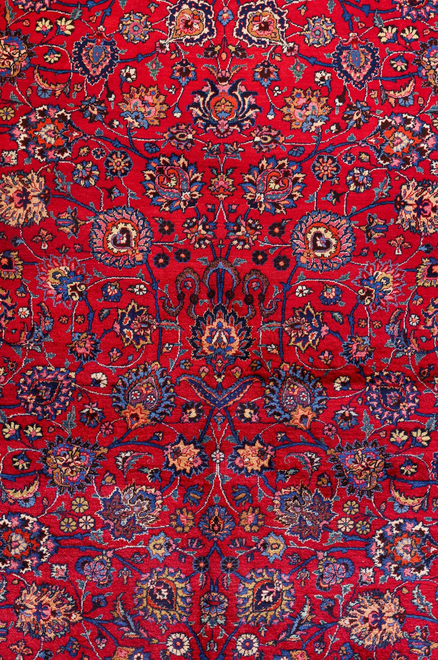 Handwoven Antique Mashad Traditional Persian Rug - J78396 | Perfect for Living Room, Bedroom & Home Decor