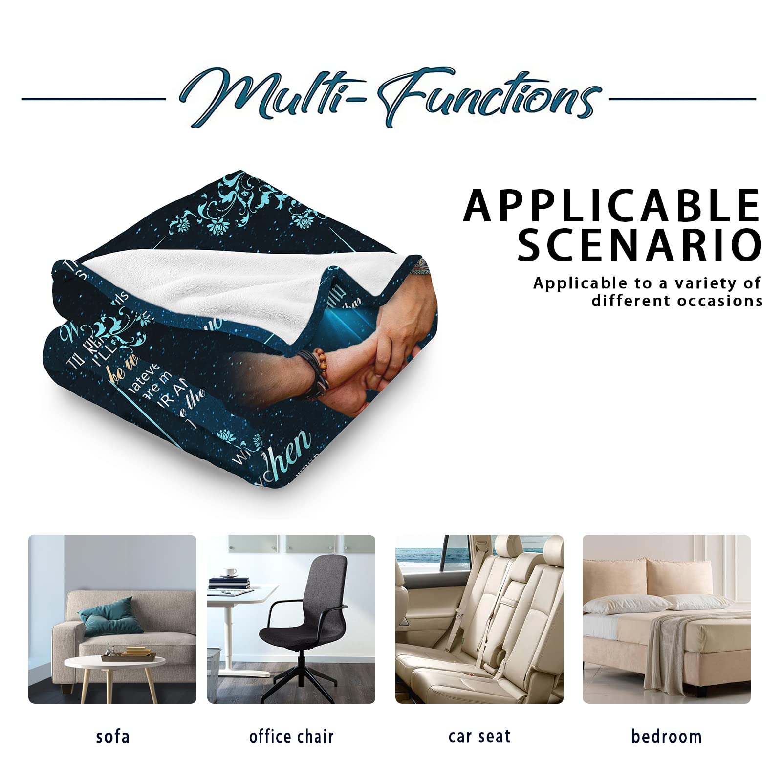 Personalized Anniversary Blanket for Wife - Romantic Birthday Gift from Husband, Valentine's Day Present - Soft Throw Blanket for Couch, Sofa & Living Room - Perfect for Snuggling, Movie Nights & Home Decor