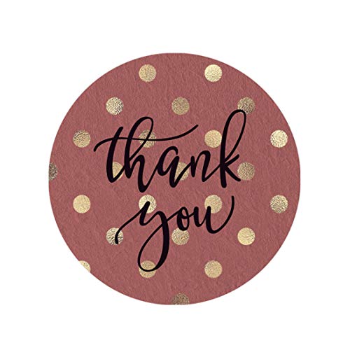 Rose Gold Anfisa Faux Gold Foil Polka Dots on Rose Gold Background Label