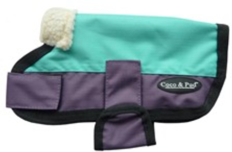 Waterproof Dog Coat for Small & Medium Dogs - Lightweight & Durable Rain Jacket (Teal & Purple) - Perfect for Walking, Hiking & Outdoor Adventures