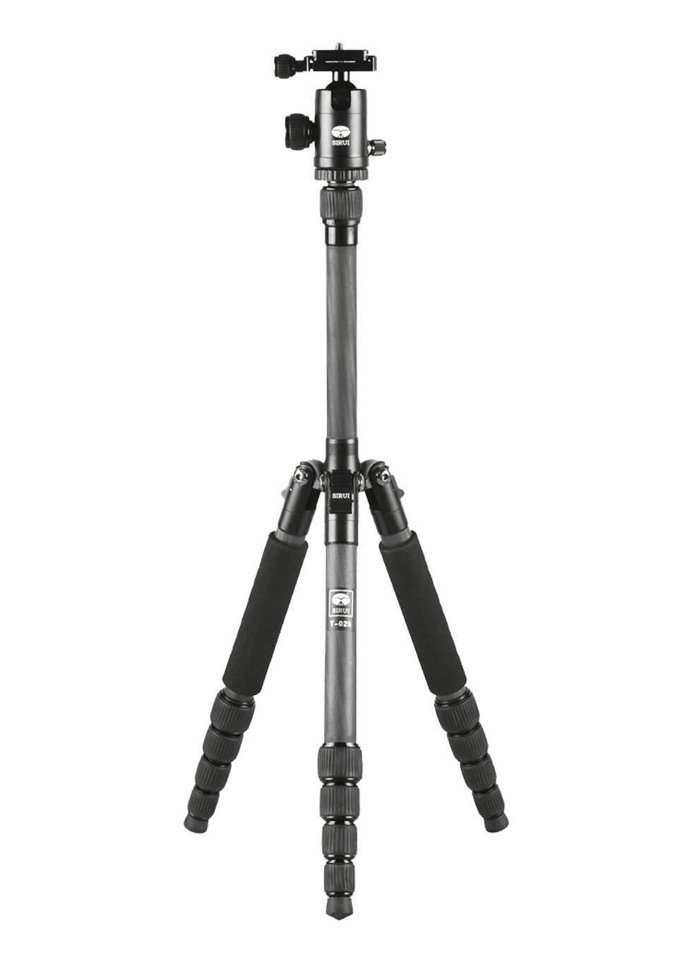 Sirui T-025 Carbon Fiber Tripod Kit - Lightweight Travel Tripod with Ball Head for DSLR Cameras, Mirrorless Cameras, Perfect for Photography, Vlogging, and Outdoor Adventures