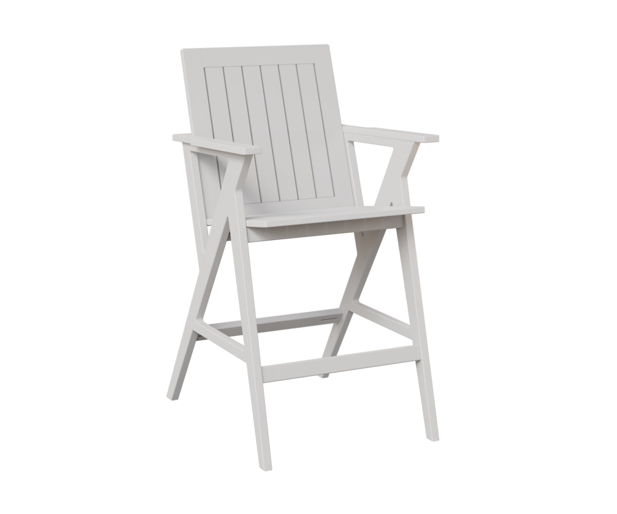 Berlin Gardens Kinsley Bar Arm Chair - Outdoor Patio Dining Chair with Weather-Resistant Finish for Restaurants, Bars, and Backyard Entertaining