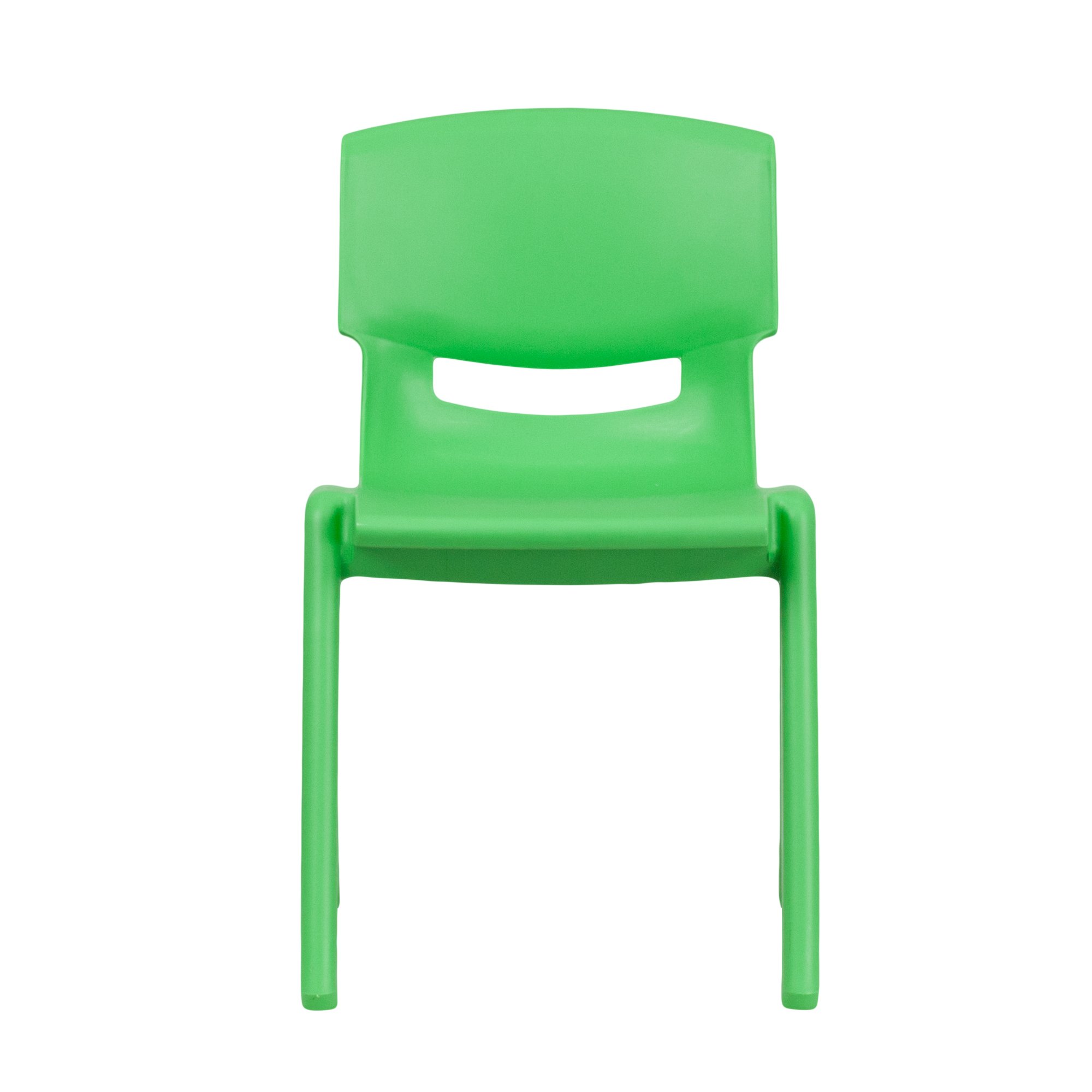Flash Furniture Whitney 5-Pack Green Plastic Stacking School Chairs - 13.25