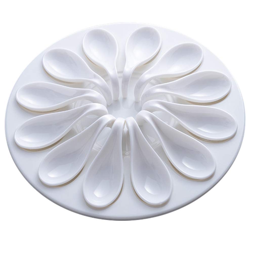 Deviled Egg Tray - 12 Hole Melamine Serving Platter for Shrimp, Meatballs & Gras Roe | Durable Porcelain Tableware for Home & Restaurant Use | Perfect for Parties, Buffets & Holiday Gatherings