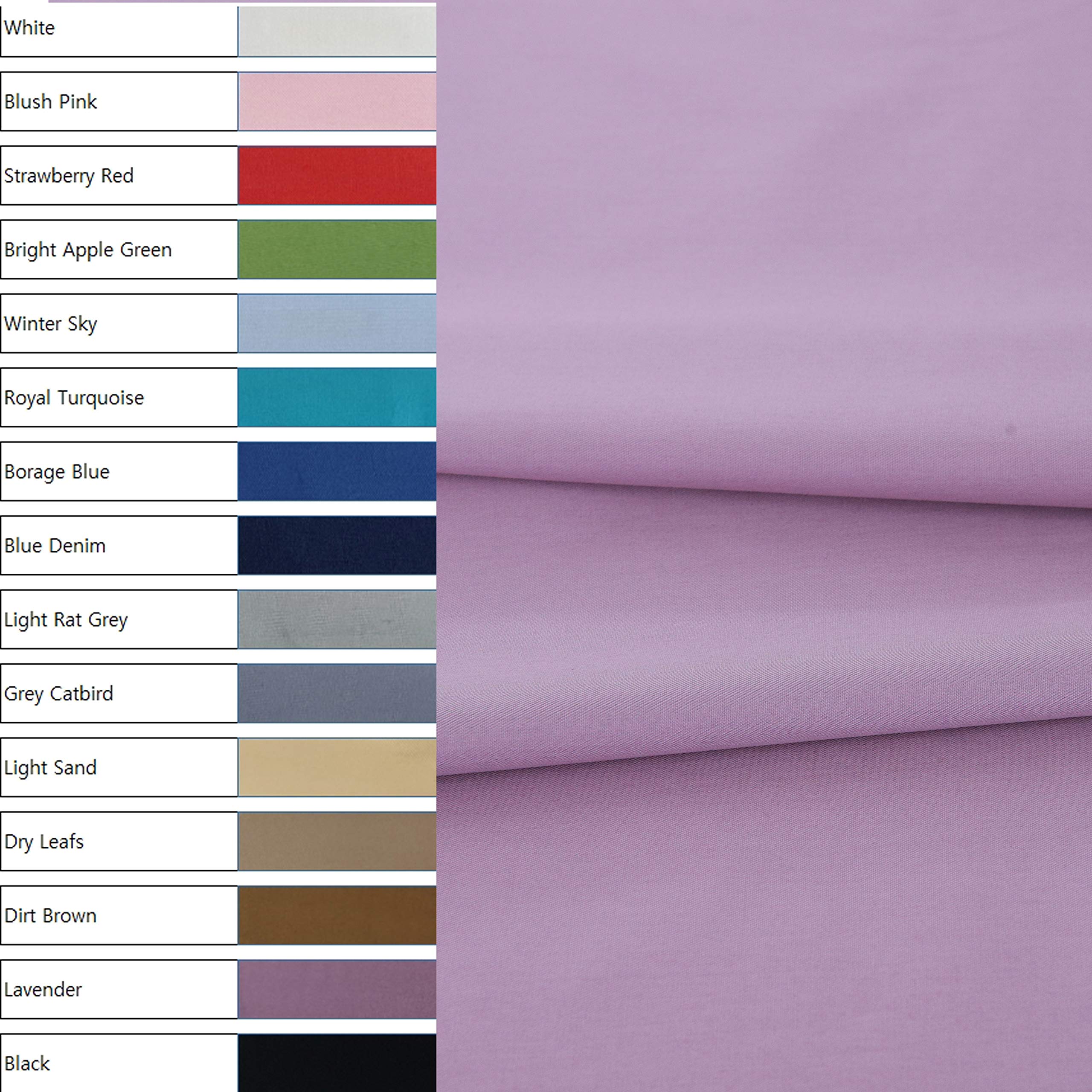 Premium 40-Count Solid Cotton Fabric by COTTONVILL - 3 Yards, Lavender (14) - Perfect for Quilting, Dressmaking & DIY Craft Projects