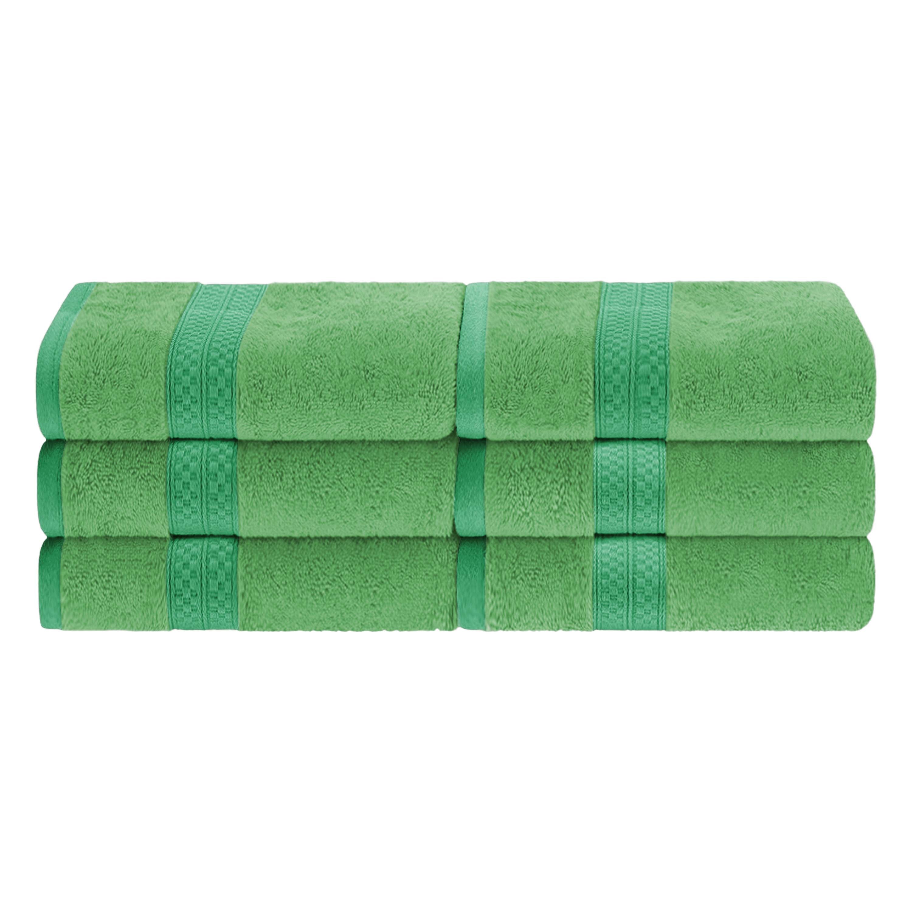 6-Piece Rayon Bamboo Blend Hand Towel Set | Soft & Absorbent Bath & Kitchen Towels for Home & Spa Use