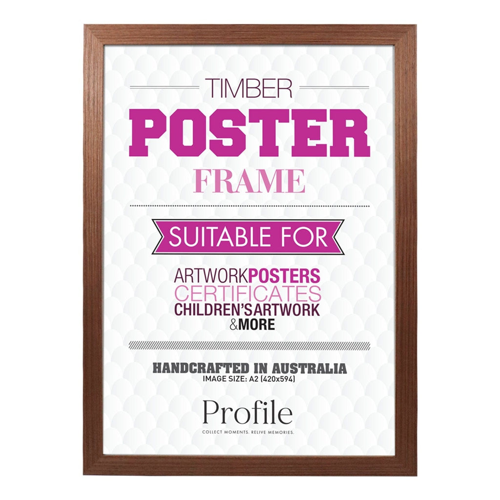 Vintage Classic Chestnut Brown A2 Picture Frame - 8.5x11 Inch Wood Photo Frame for Wall Display, Home Decor, and Office Artwork