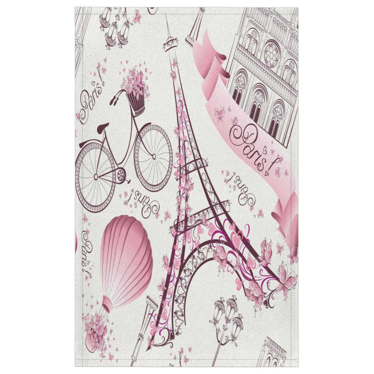 AUUXVA Paris Eiffel Tower Kitchen Towels Set of 2 - Absorbent Dish Cloths with Hanging Loop, French Themed Tea Towels & Hand Towels for Kitchen, Dining, Housewarming Gift, New Home Decor