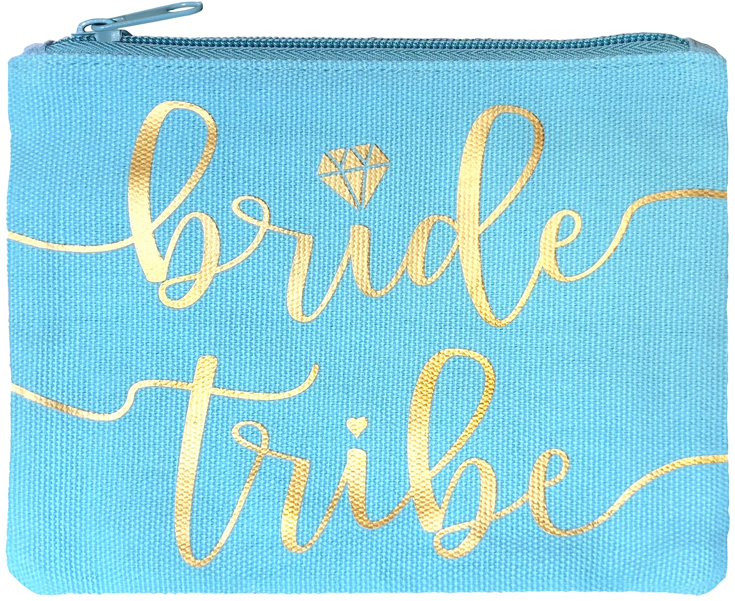 Bride Tribe Makeup Bag - Bridesmaid Gift for Bachelorette Party, Wedding Shower & Bridal Events | Cosmetic & Toiletries Travel Pouch, Wedding Survival Kit with Hangover Essentials (Blue) - Perfect for Bachelorette Parties, Bridal Showers & Wedding Day Prep