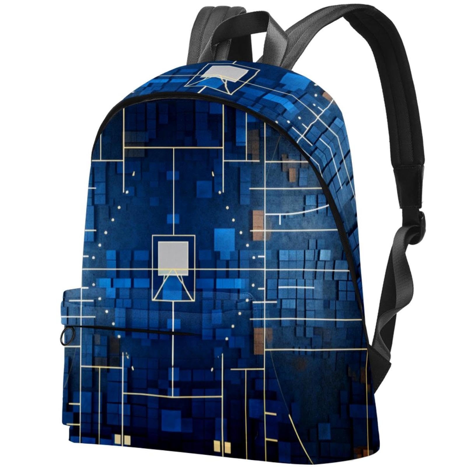 Stylish Unisex Travel Backpack - Durable Basketball Court Design Backpack for Women & Men - Perfect for Commuting, Gym, School and Outdoor Adventures