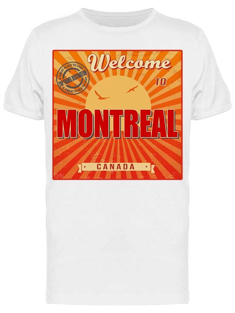 Smartprints Welcome to Montreal Canada T-Shirt for Men - Comfortable Casual Wear for Travel & City Exploration
