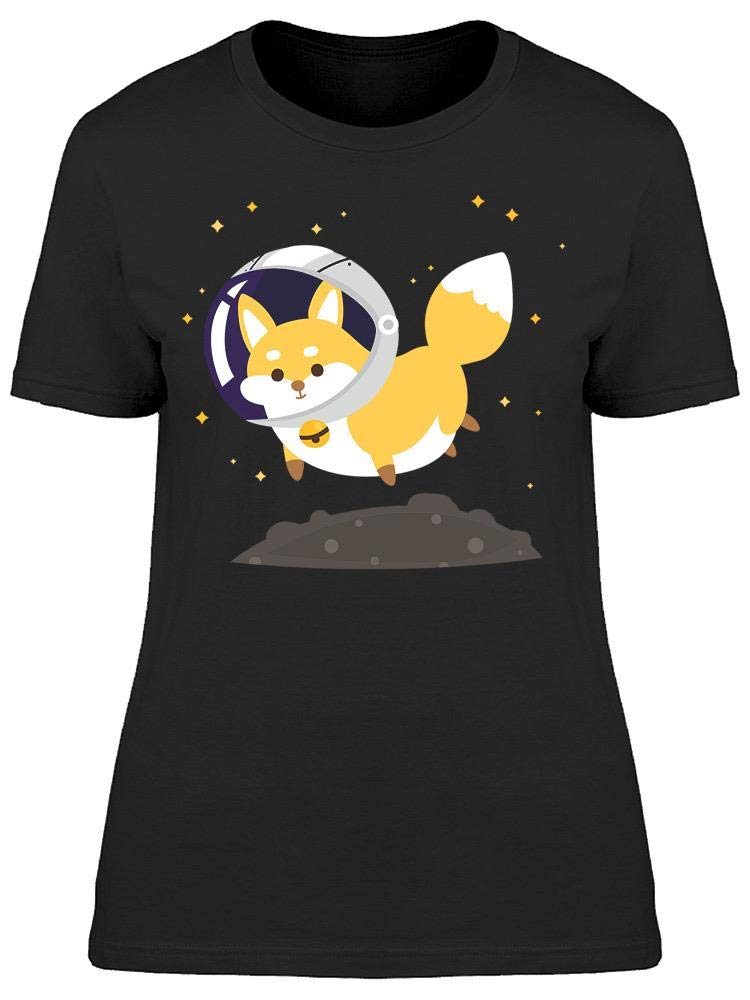 Smartprints Space Dog Graphic T-Shirt for Women - Cute & Comfortable Cotton Tee for Casual Wear, Outings & Gifts