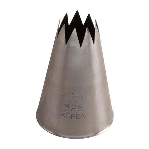 Ateco 828 Stainless Steel Star Pastry Tip #8 - Perfect for Cake Decorating, Cupcake Icing, and Cookie Designs