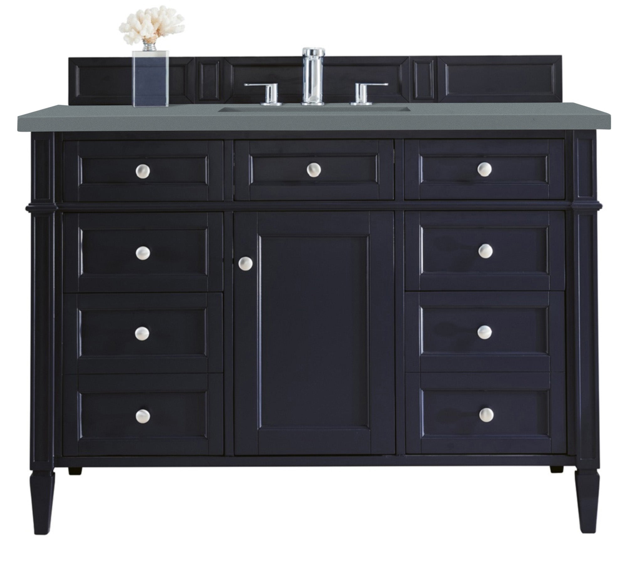 Brittany 48-Inch Single Bathroom Vanity in Victory Blue with 3CM Cala Blue Quartz Countertop - Perfect for Modern Bathroom Renovations & Home Upgrades