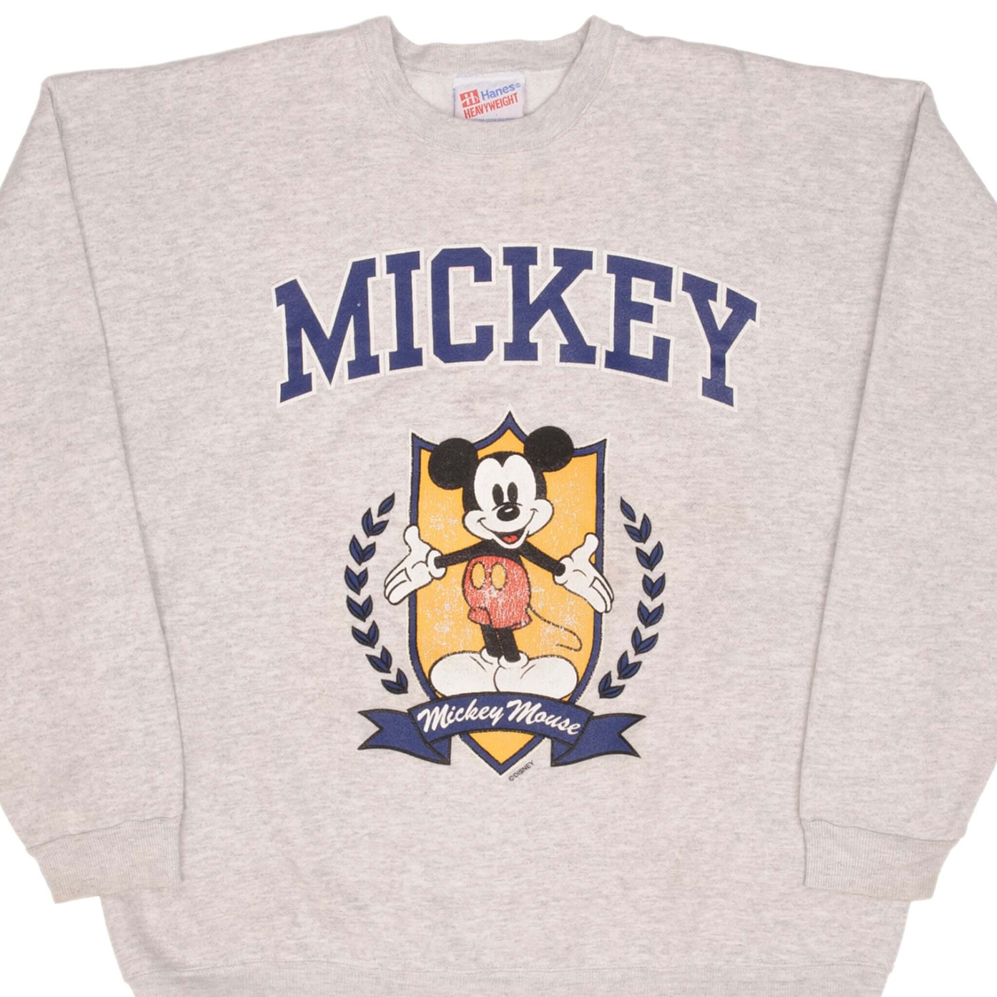 Vintage 1990s Disney Mickey Mouse Grey Sweatshirt Size XL - Made in USA - Perfect for Casual Wear, Disney Fans & Retro Fashion Lovers