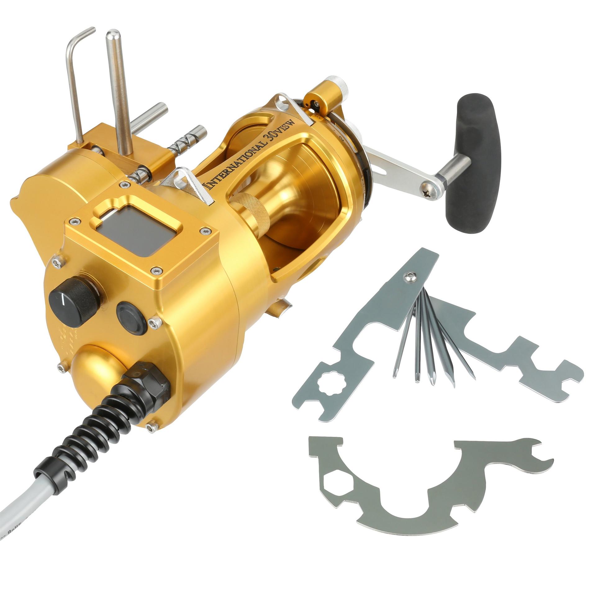 International® VI Autostop Electric Fishing Reel - Saltwater & Freshwater Spinning Reel with Auto-Stop Technology for Bass, Trout, and Catfish Fishing