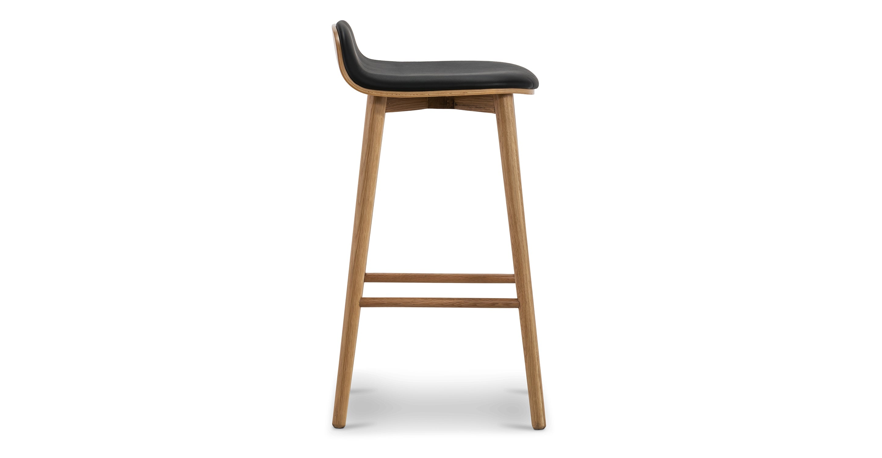 Notello Leather Counter Stool - Modern Bar Stool with Adjustable Height, PU Leather Seat & Metal Base - Perfect for Kitchen Island, Breakfast Bar & Home Decor