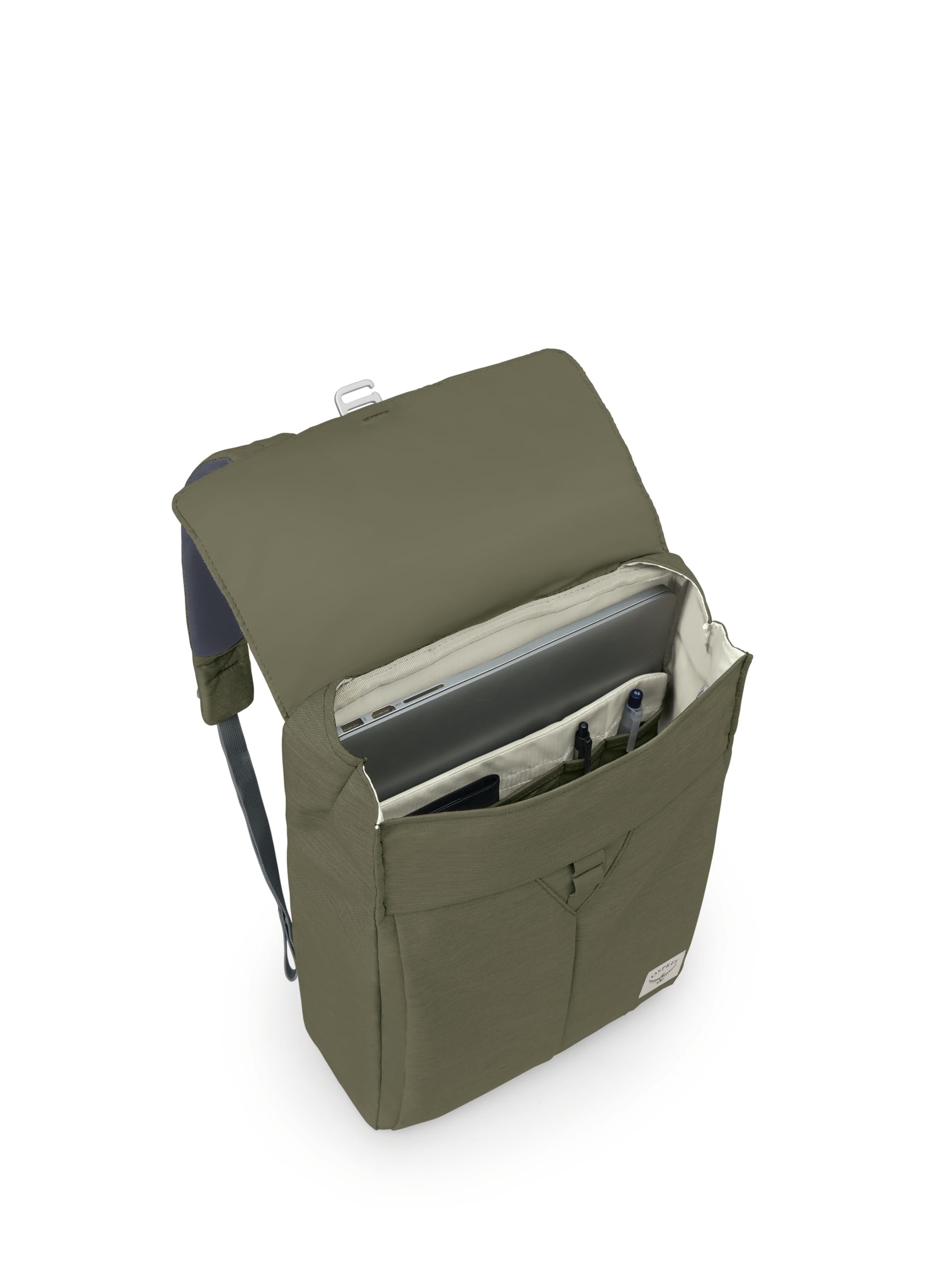 Osprey Arcane Flap Pack - Recycled Fabric Everyday Backpack for Urban Commute & Travel - Earl Grey/Sandy Grey Heather - Perfect for Work, School & Outdoor Adventures