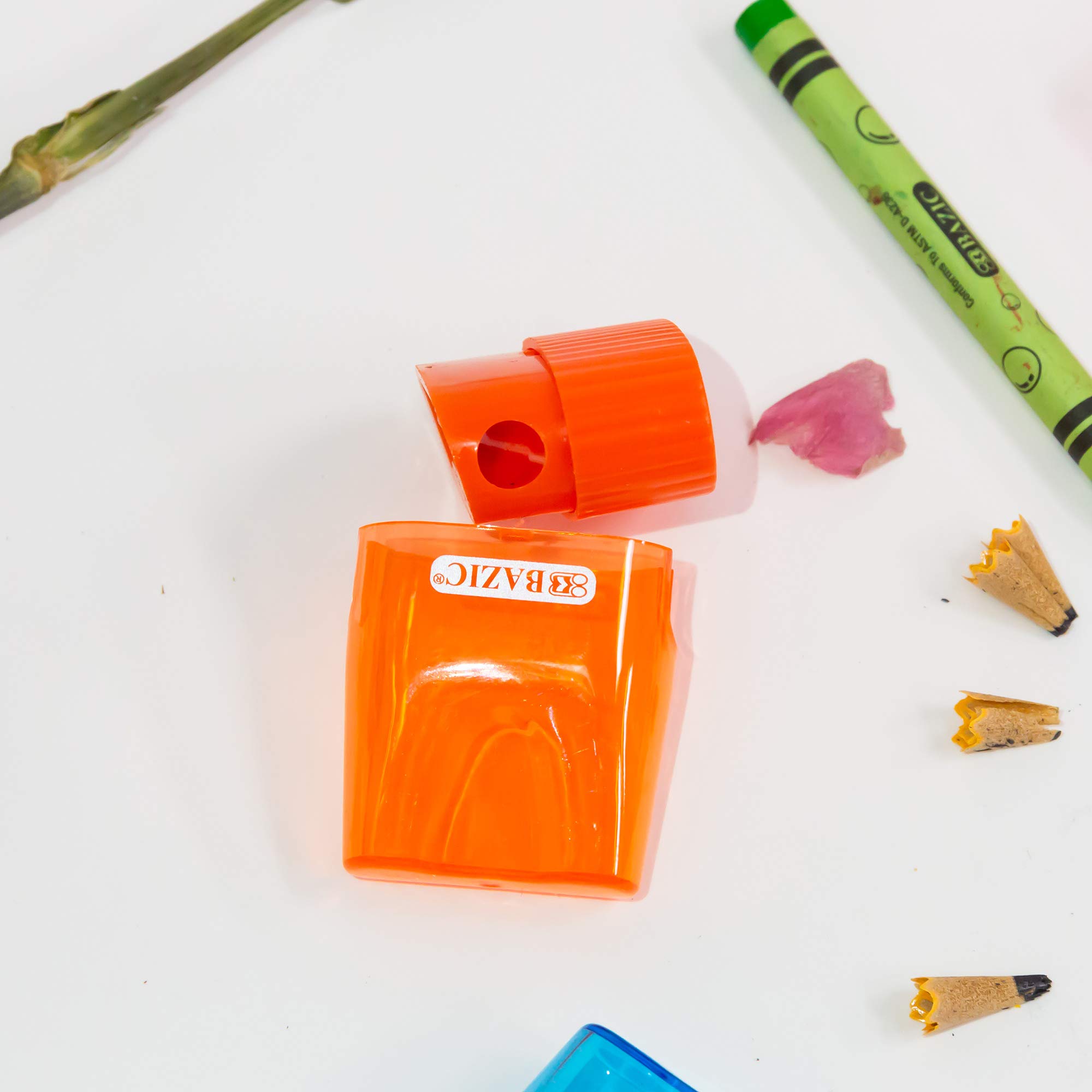 BAZIC Single Hole Pencil Sharpener - 6-Pack Standard Blade Sharpener for Office & School Use - Perfect for Pencils, Crayons & Art Supplies - Ideal for Classrooms, Home Office & Drawing Stations
