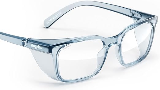 Stoggles Z87.1 Certified Safety Glasses - Blue Light Blocking & UV Protection with Anti-Fog Coating, Side Shields - Stylish Protective Eyewear for Work, DIY Projects & Outdoor Activities