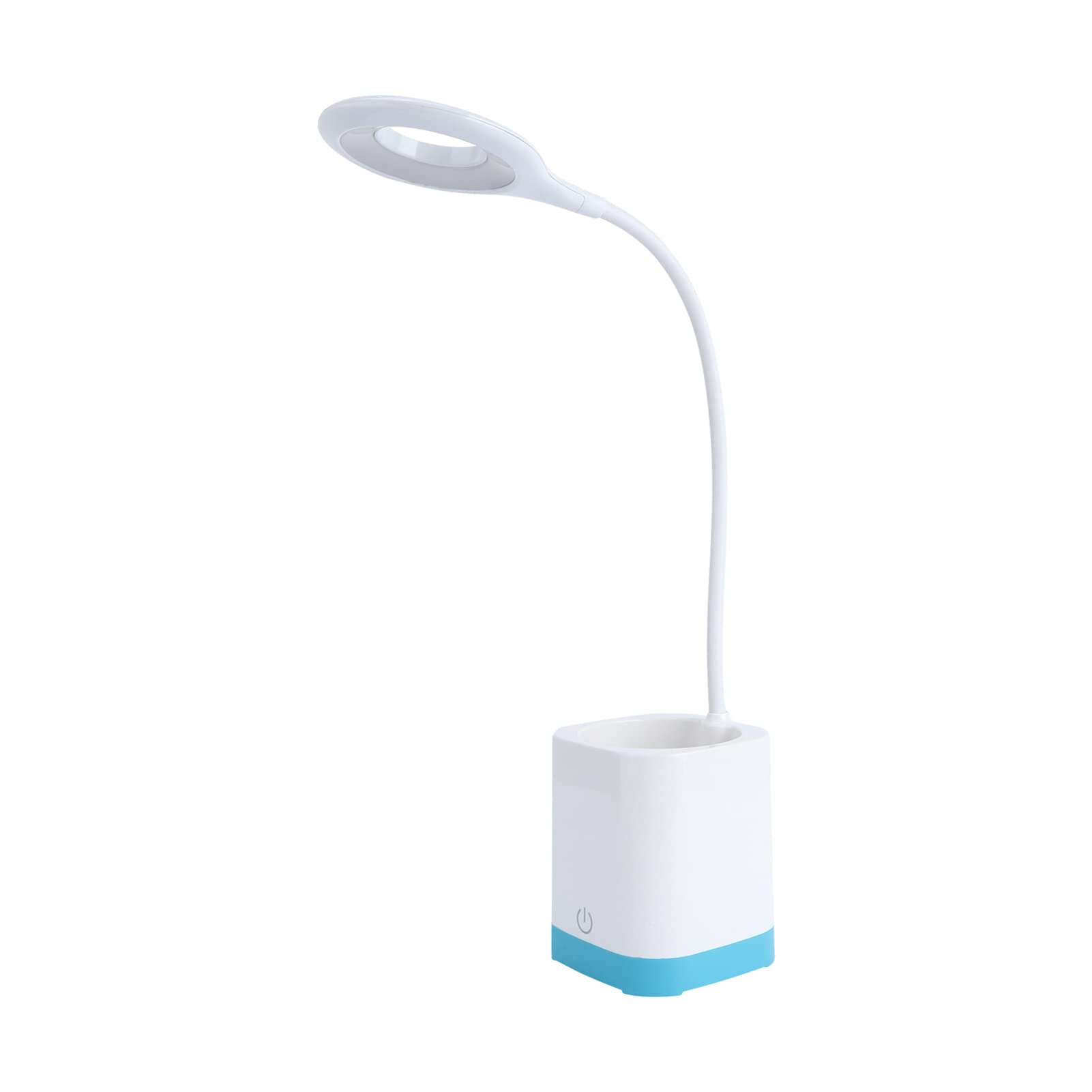 iBasenice LED Desk Lamp with Eye Protection - Stylish USB Charging Table Light with Pen Holder | Home Office, Study, Reading & Workspace Lighting Solution