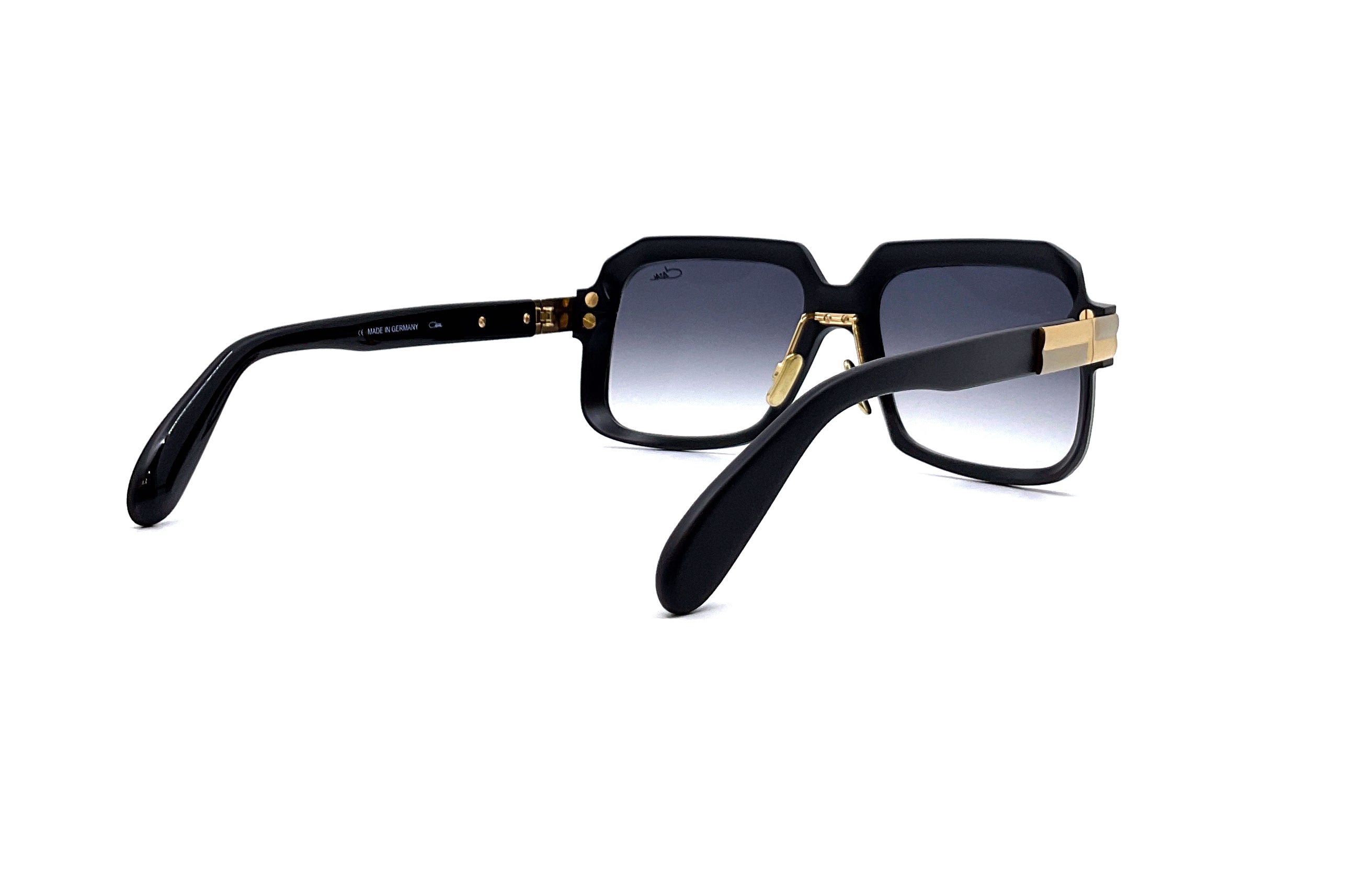 Cazal 607/3 ALU Sunglasses - Black/Gold Frame with UV Protection - Perfect for Outdoor Sports, Driving & Fashion Accessories