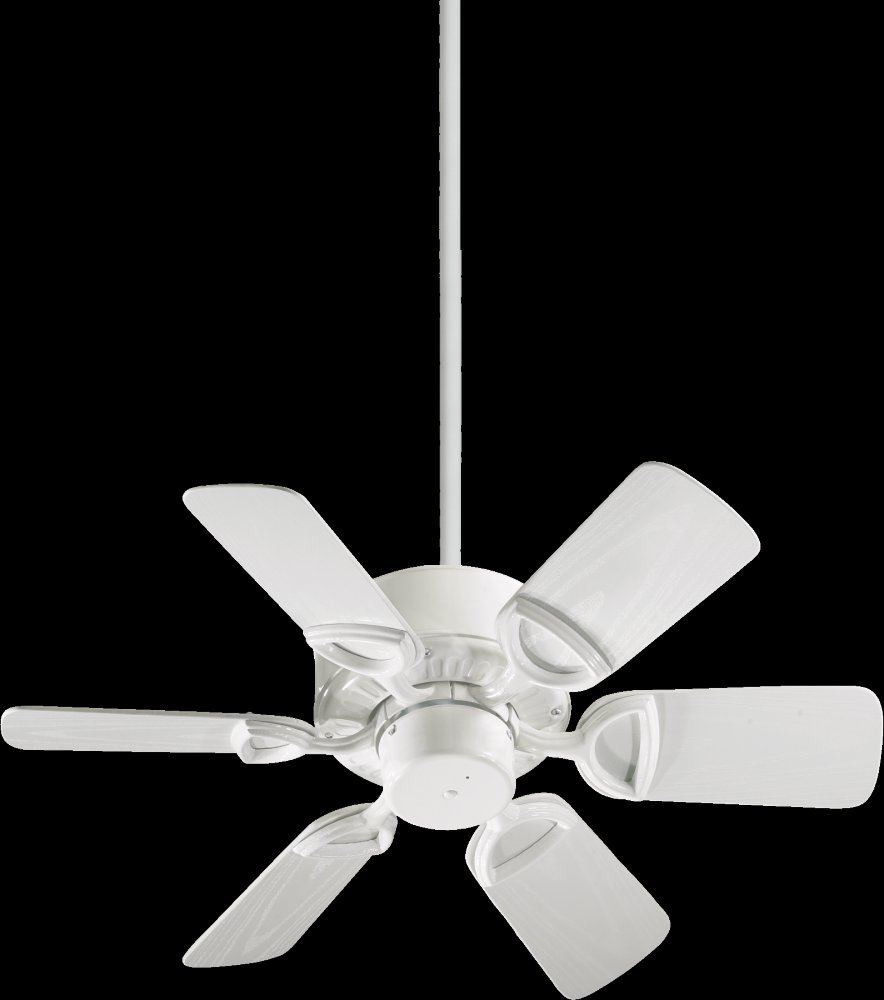 Quorum International 30 Inch 6-Blade Outdoor Ceiling Fan with Remote Control - White - 143306-6 - Perfect for Patio, Deck, Gazebo and Covered Porch Areas