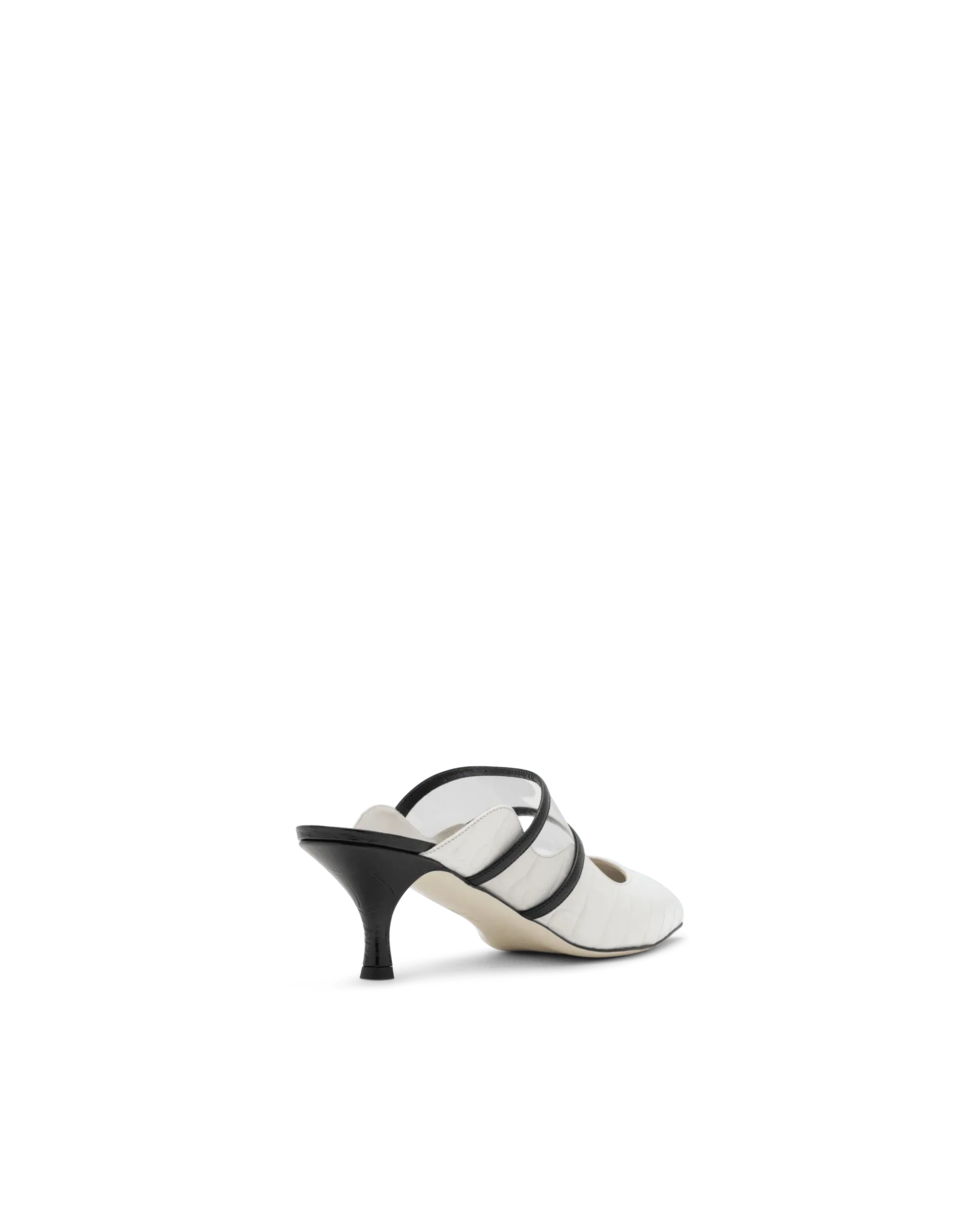Moon 50 Croc Kitten Heel Mules - Women's Comfortable Faux Crocodile Slide Sandals for Casual Wear, Office & Date Night Outfits