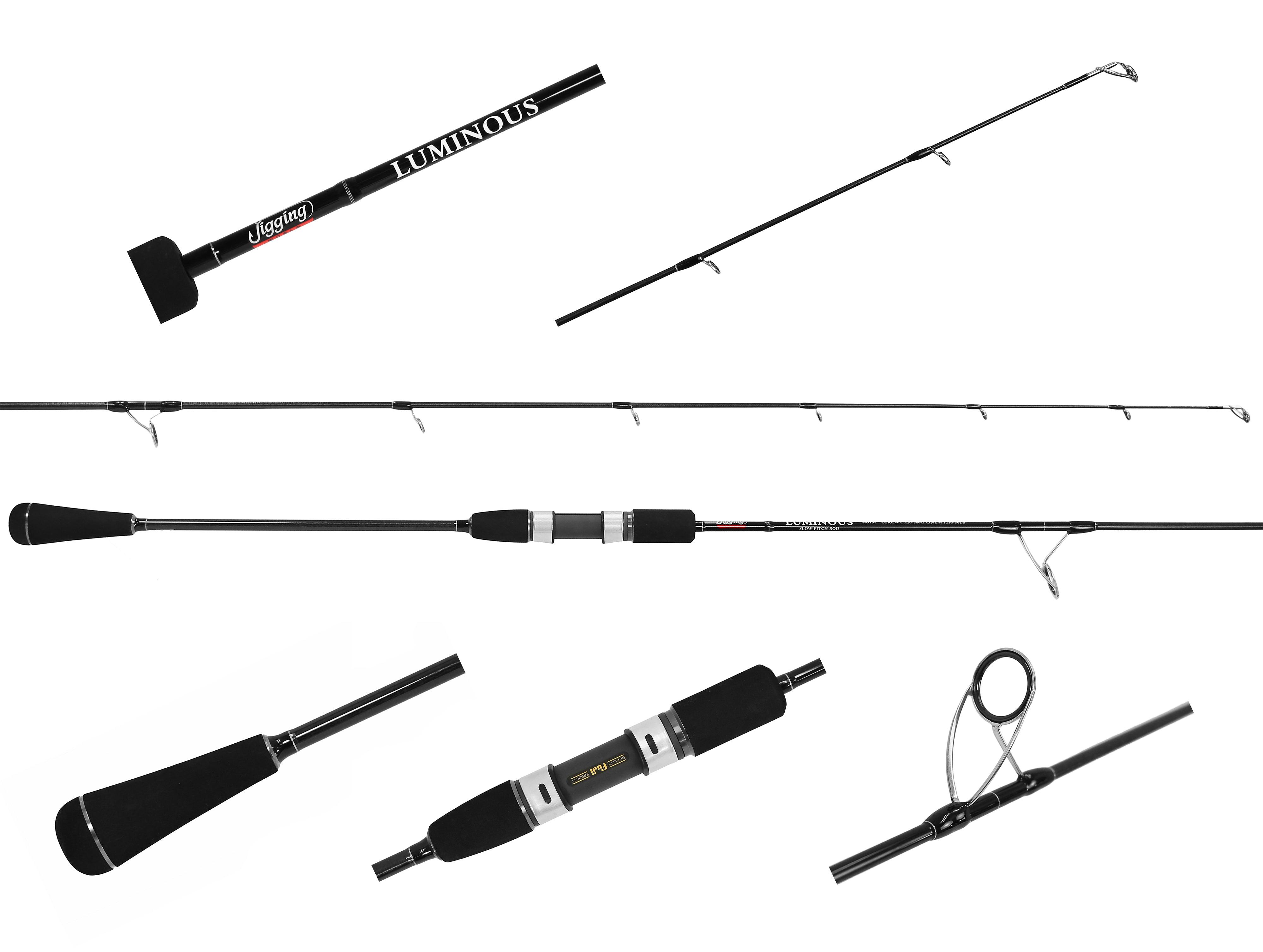 Jigging World Luminous Slow Pitch Spinning Rod - High Sensitivity Saltwater Fishing Rod for Night Fishing | Perfect for Deep Sea Jigging, Slow Pitch Jigging, and Nighttime Angling Adventures