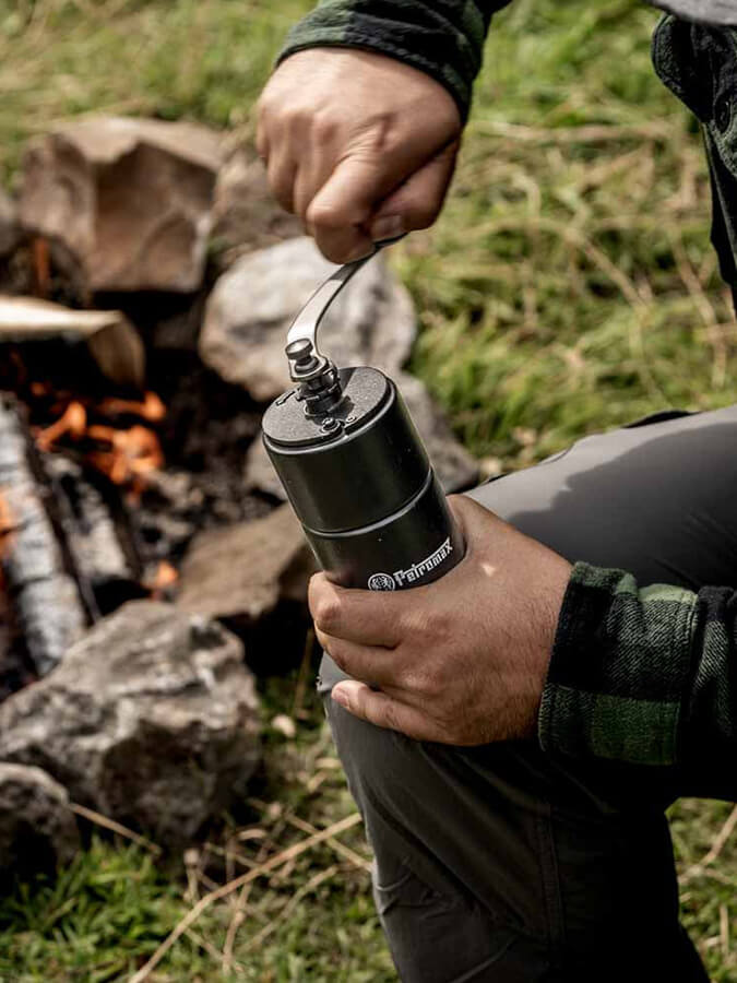 Premium Petromax Hand Coffee Grinder - Manual Burr Mill for Fresh Ground Coffee Beans - Perfect for Camping, Travel & Home Brewing