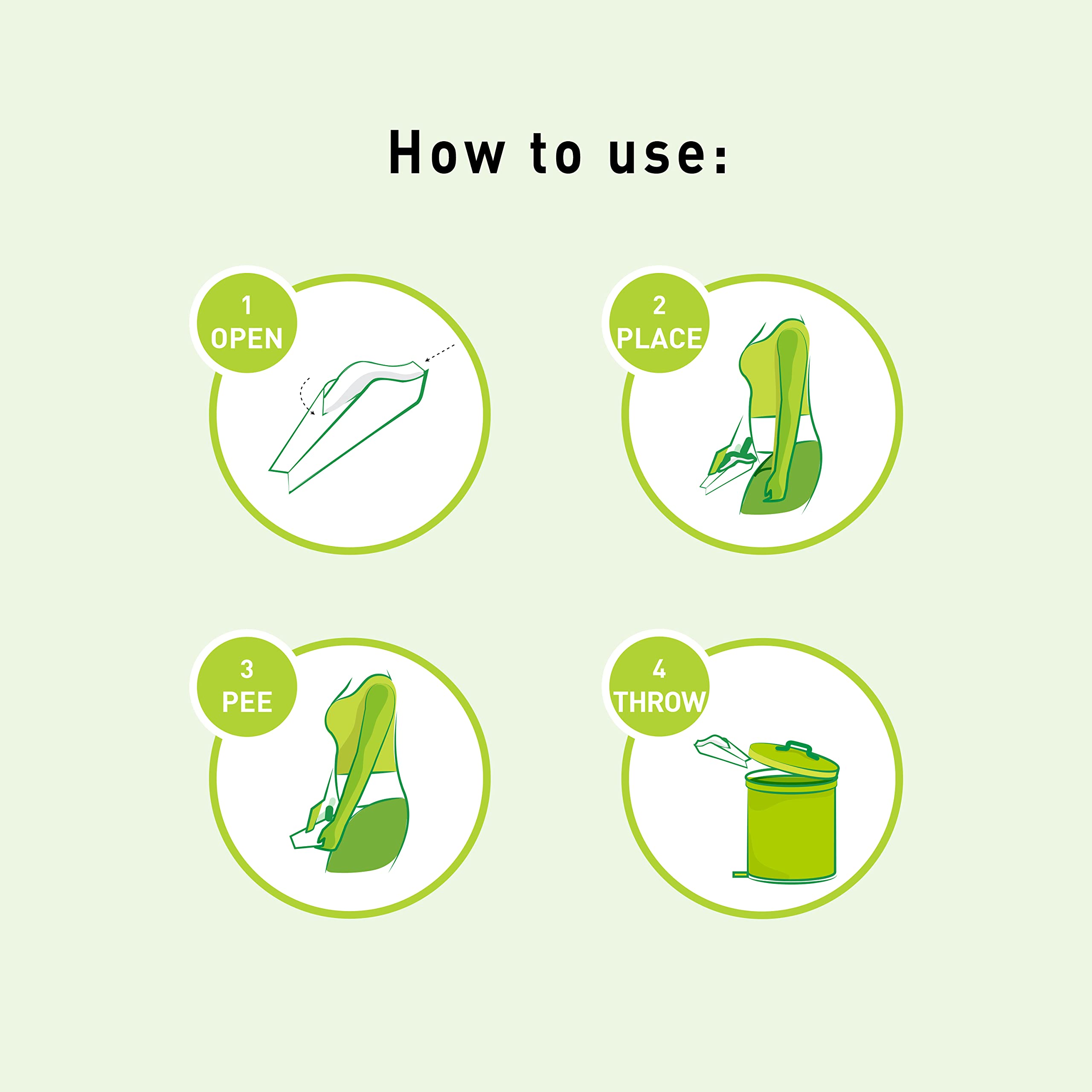 PEE BUDDY 10 Pack Disposable Female Urination Device for Women - Portable & Leak-Proof Stand to Pee Funnel | Perfect for Travel, Camping, Hiking, Public Toilets & Outdoor Activities | Compact Design for On-the-Go Convenience