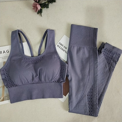 Women's Floral Print Yoga Pants & Top Set - High Waisted Sweat-Wicking Workout Leggings for Running, Gym & Lounge Wear