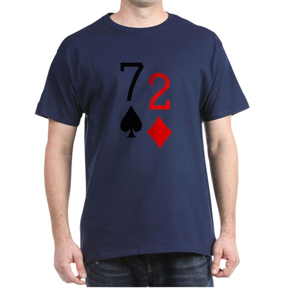 Funny Beer Hand 7-2 Seven Deuce Poker Graphic T-Shirt for Men - Cool Casino & Poker Night Outfit for Parties & Game Nights