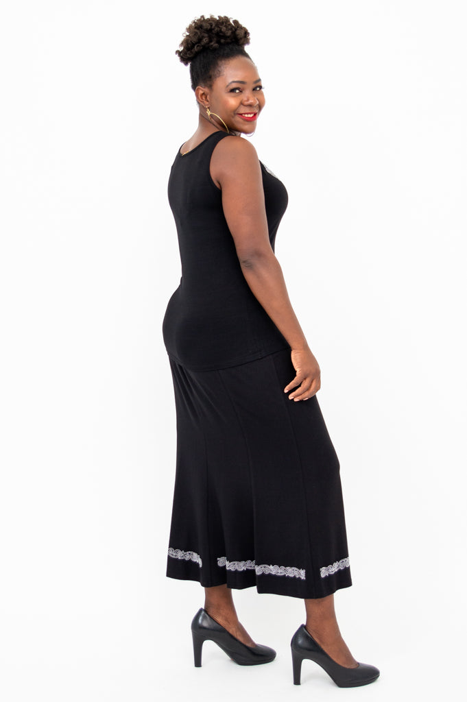 Avalon Tank Top for Women - Soft & Breathable Black Diamond Cotton Tee - Perfect for Casual Wear, Gym, and Layering