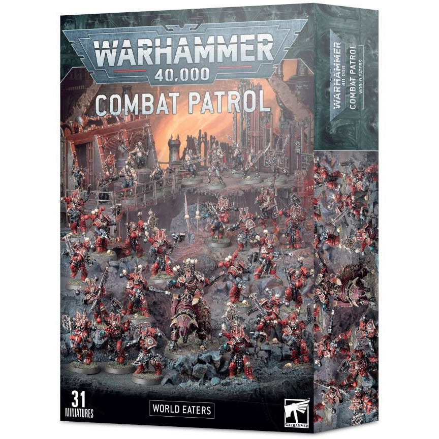 Warhammer 40K Combat Patrol: World Eaters - Khorne Berzerkers & Karagar’s Rampagers Army Set | Tabletop Miniature Wargaming for Sci-Fi Battles & Competitive Play
