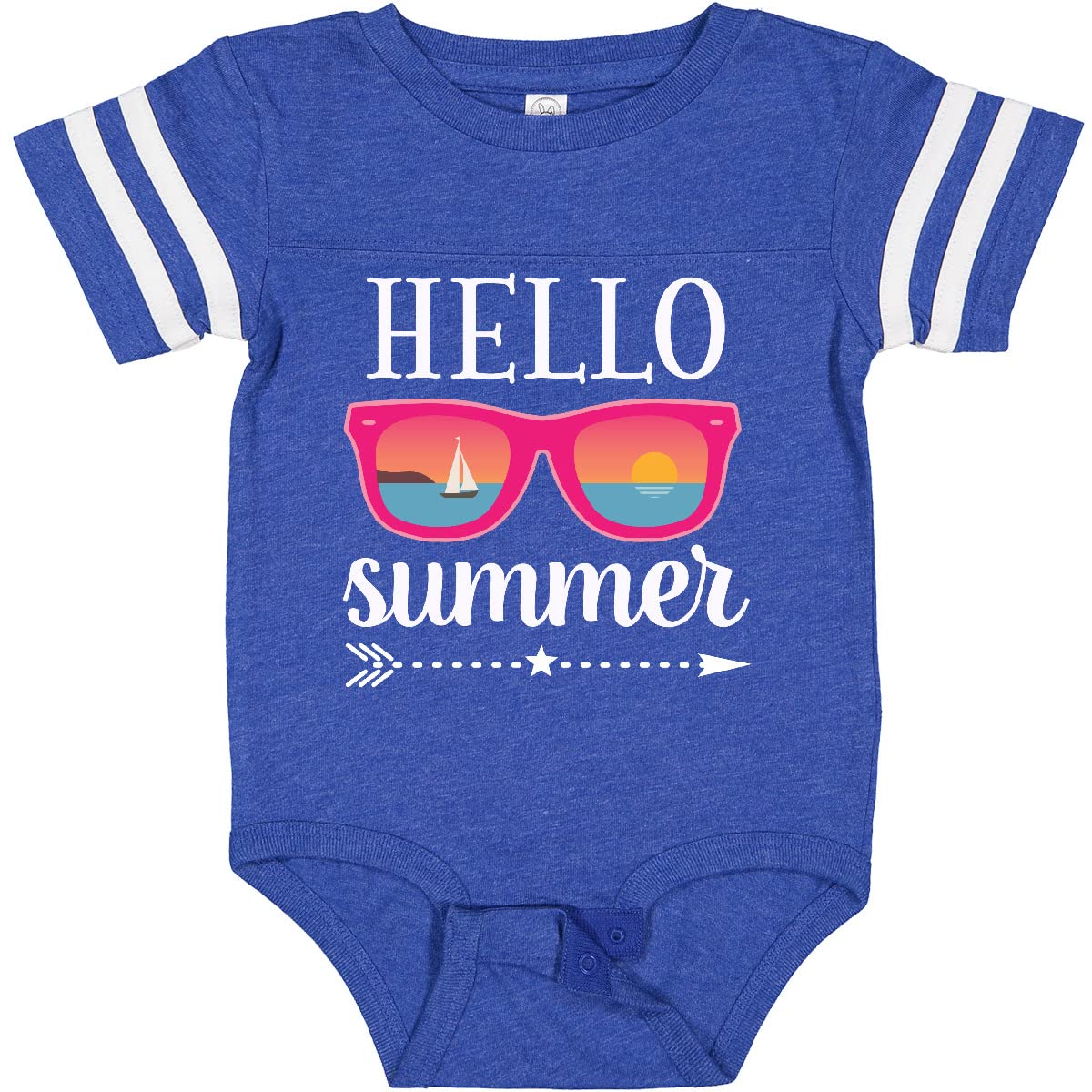 Inktastic Hello Summer Vacation Sunglasses Baby Bodysuit - Cute Infant Onesie for Beach, Pool & Summer Outings - Perfect Baby Shower Gift
