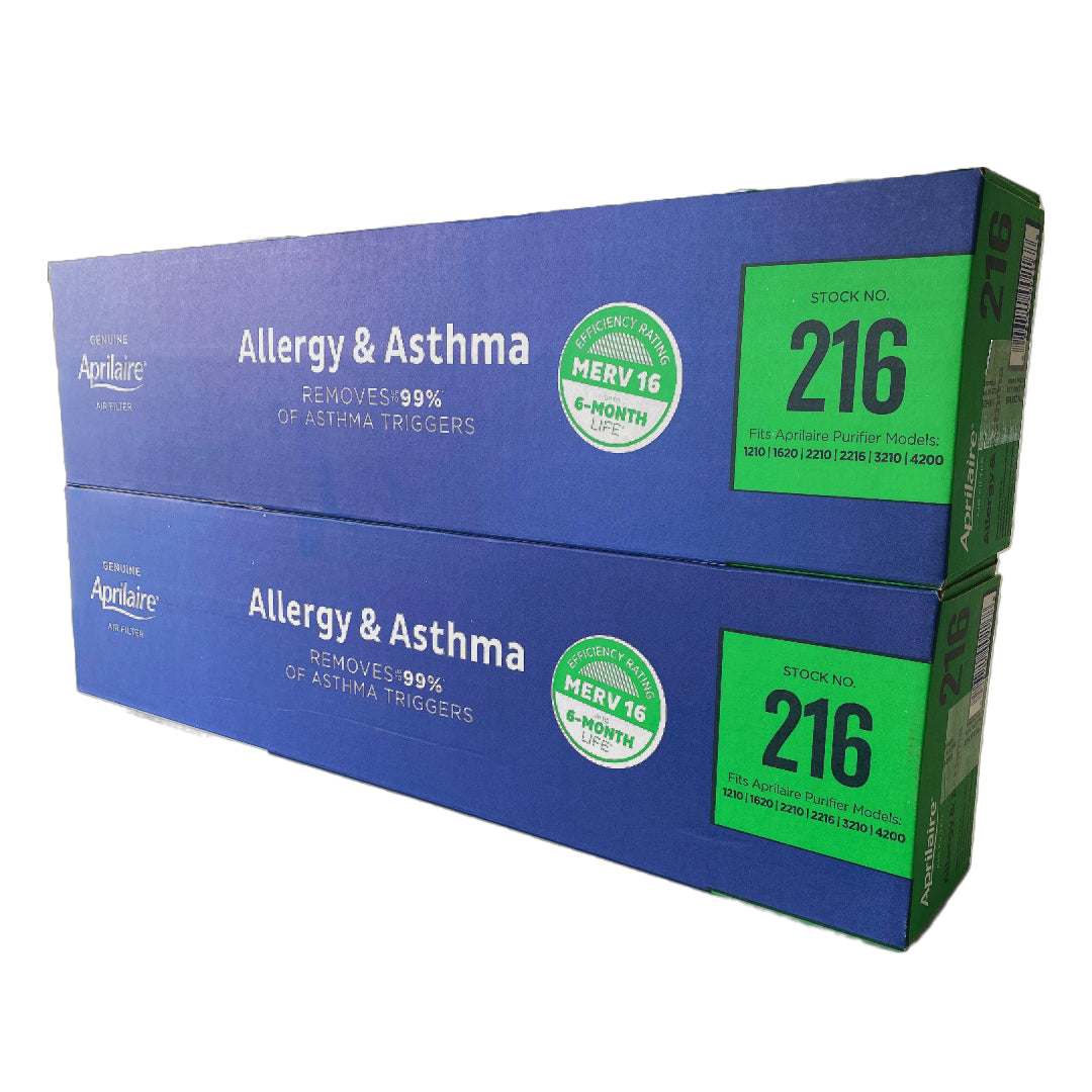 Aprilaire 216 Furnace Filter MERV 16 Replacement Media - 2 Pack | High Efficiency Air Filter for HVAC Systems | Perfect for Home, Office & Commercial Use