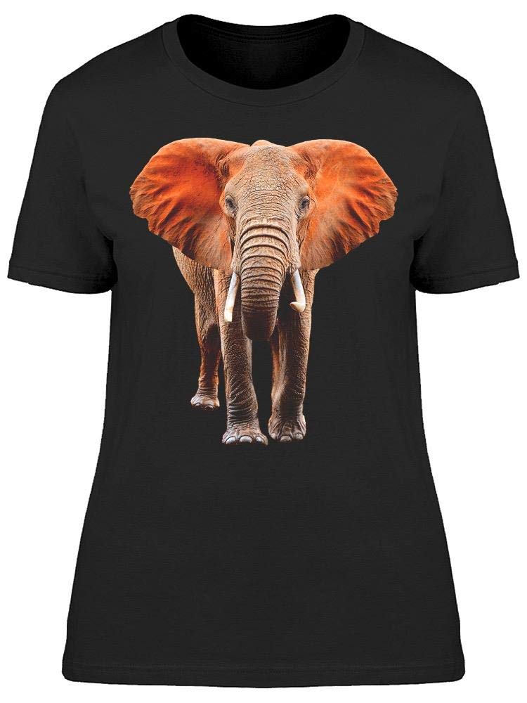 Big Red Elephant Graphic T-Shirt for Women - Soft Cotton Casual Tee for Everyday Wear, Street Style & Outfits