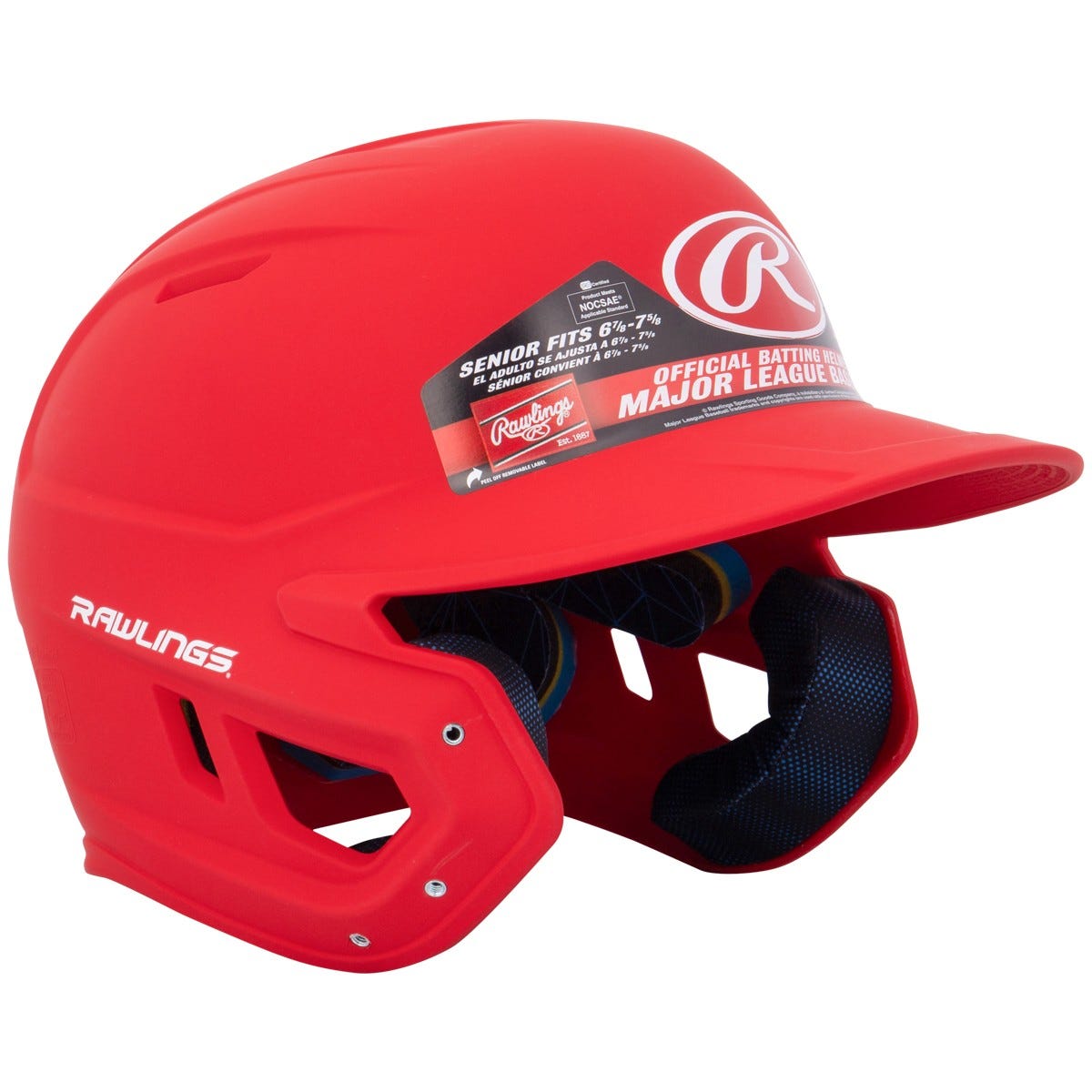 Rawlings Mach Matte Batting Helmet - Adult Baseball & Softball Safety Gear for Hitting Practice & Games | Matte Black Finish, Comfort Fit, Durable Protection