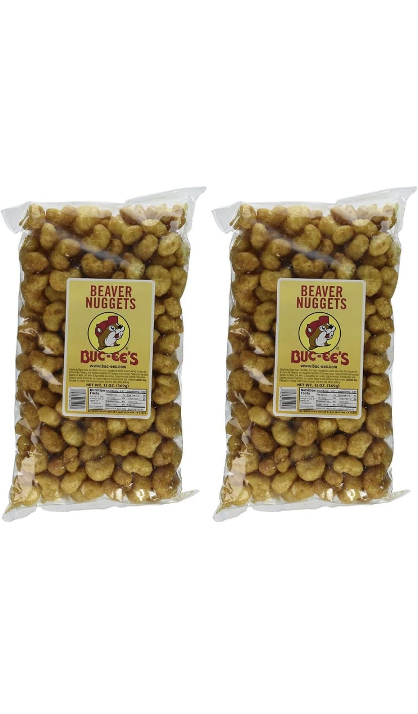 Buc-ees Beaver Nuggets Gluten-Free Sweet Corn Puff Snacks - 2 Pack (26oz Total) | Crunchy Sweet Corn Treats for Road Trips, Movie Nights & Office Snacking