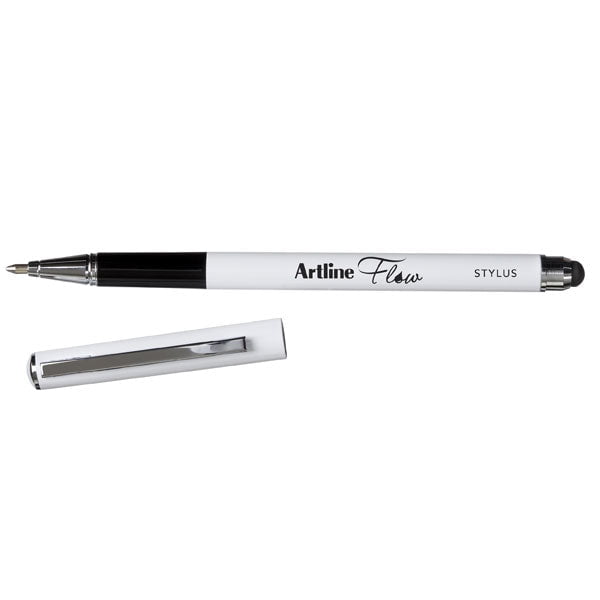 Artline Flow Metal Barrel Stylus Pen - Pack of 12 Blue Stylus Pens for Touch Screens - Perfect for iPad, iPhone, Android Tablets & Digital Art Drawing