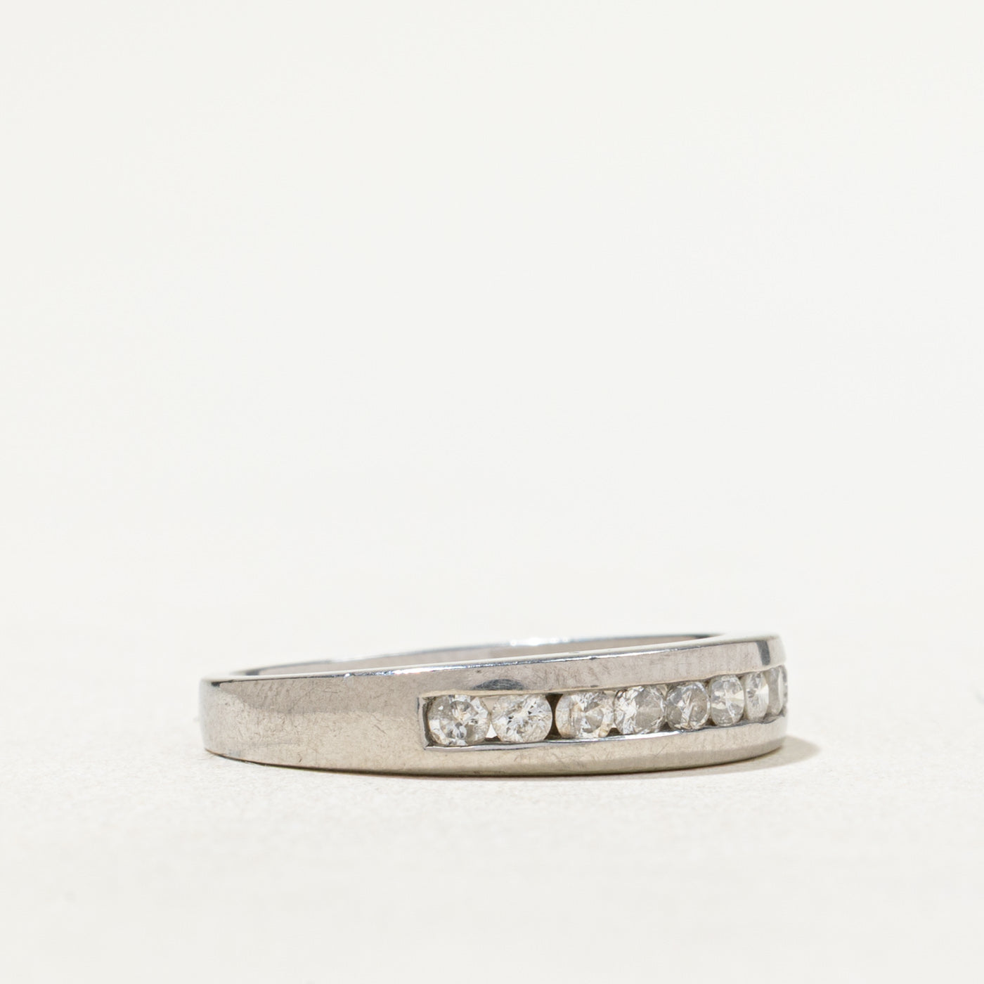 0.33ctw Channel Set Semi Eternity Diamond Wedding Band Ring - Size 6.25 - Perfect for Anniversary Gifts, Engagement Rings & Bridal Jewelry