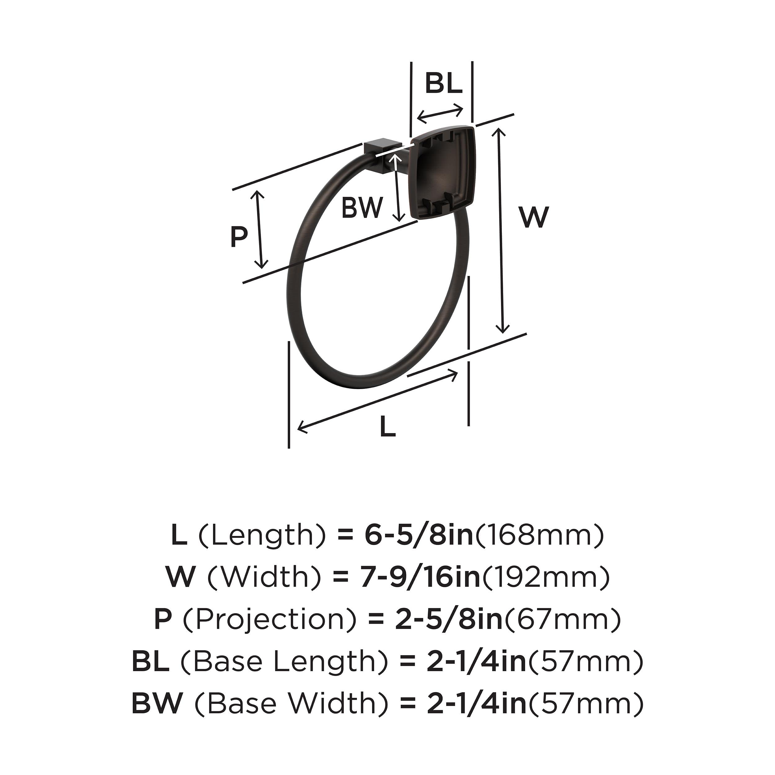 Amerock Oil Rubbed Bronze Towel Ring - 7-9/16