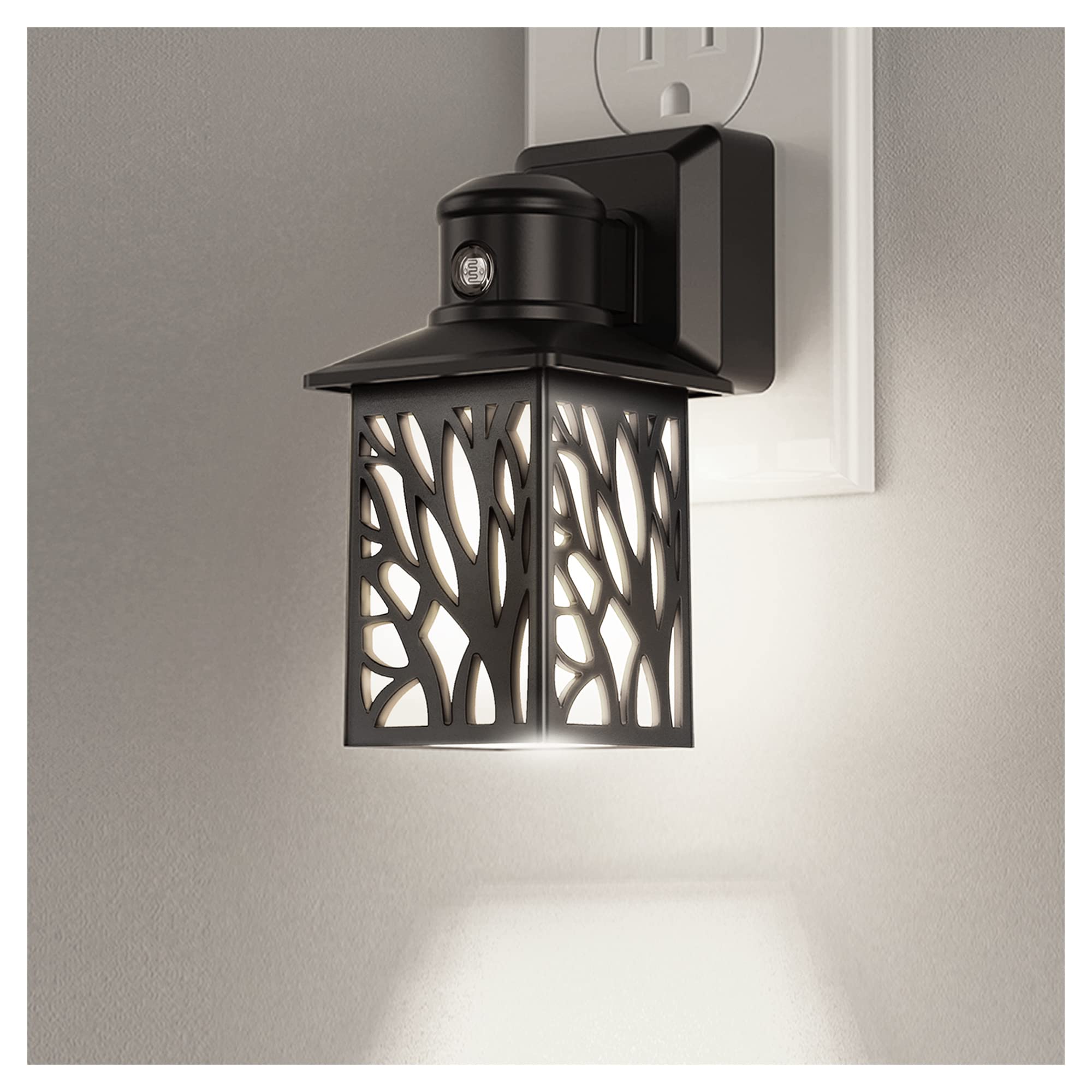 6 Pack Vintage Black Night Light Plug in - 5000K Daylight, Dimmable (30/60lm) - Perfect for Bedrooms, Hallways, Bathrooms & Nurseries