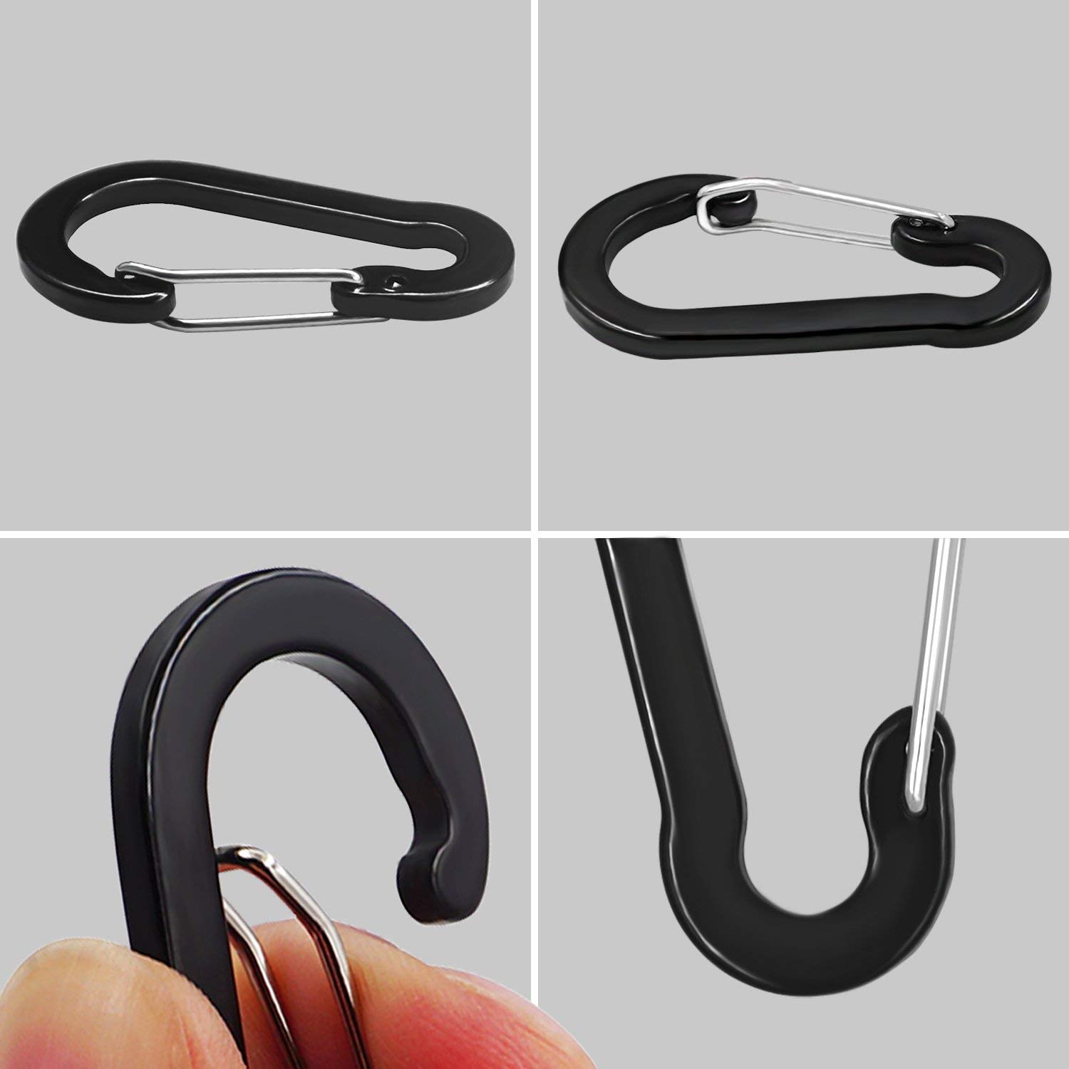 Lix&Rix Stretchy Coiled Key Lanyards for Kayak Fishing - Retractable Tool Leash for Pliers & Equipment (Black/Blue/Green/Red/Yellow/Silver) 4-6 Pack - Secure Gear While Boating, Camping & Outdoor Adventures