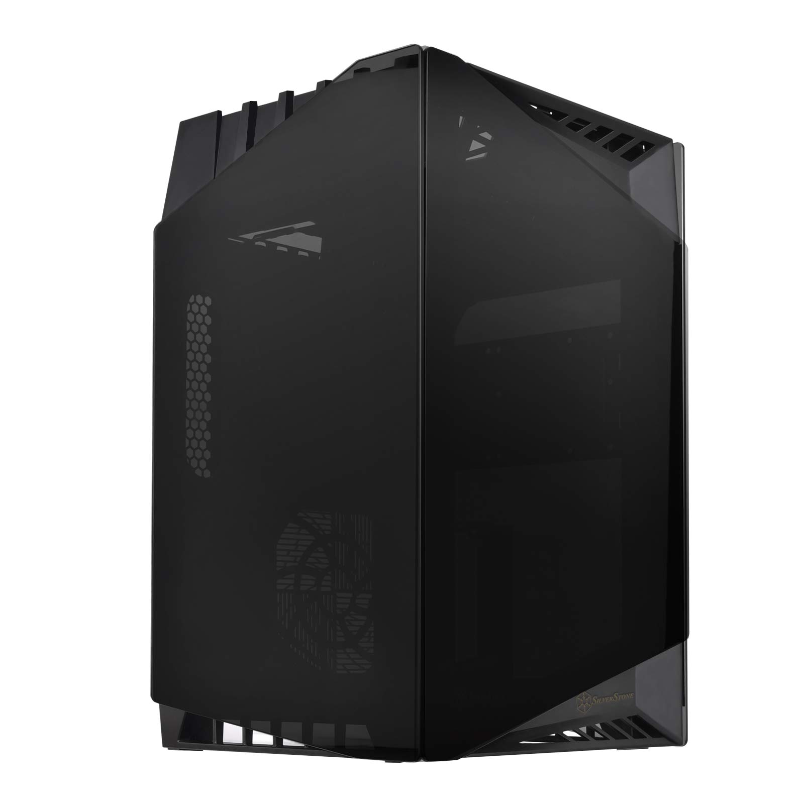 SilverStone Technology LD03B Mini-ITX PC Case - Compact Vertical Design with Tempered Glass Side Panel | Perfect for Small Form Factor Gaming & Home Theater PC Builds